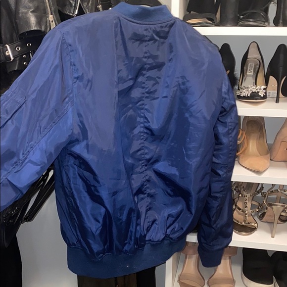 Blue lightweight Bomber jacket - Picture 2 of 3